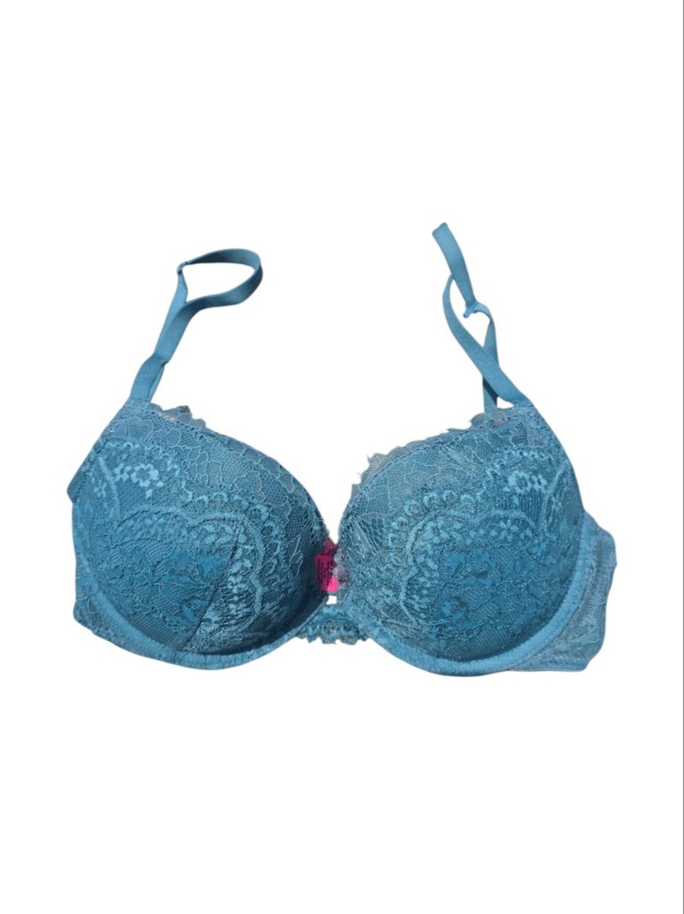 😉32D La Senza Beyond Sexy Lace Bra | Teal Blue Classic Plunge